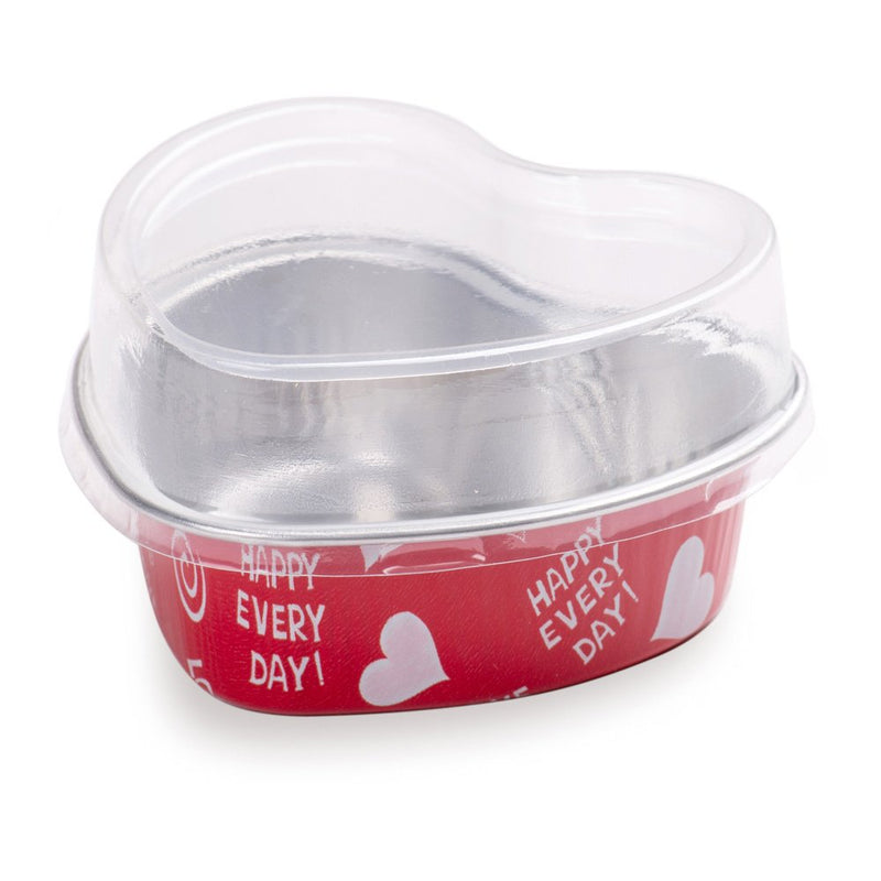 Lid Small Heart Shaped Dome 100ct