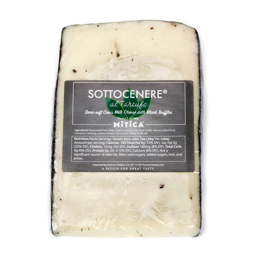 Cheese Sottocenere Cow Milk W/Truffle 1/12lb