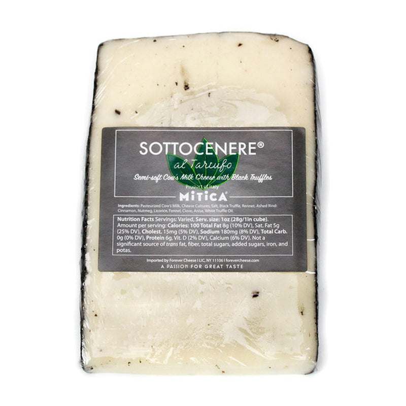 Cheese Sottocenere Cow Milk W/Truffle 1/12lb