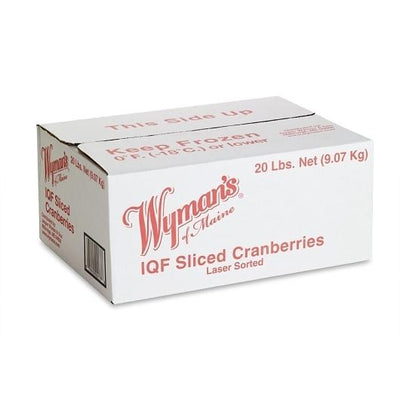 IQF Cranberries Sliced 20lb Wyman's