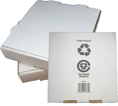 Boxes Pizza 8in Corrugated White 50ct