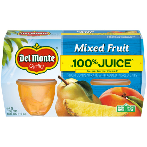 Del Monte Mixed Fruit in 100% Juice 6/16oz