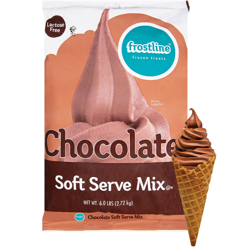 Frostline Chocolate ND Ice Crm Soft Srv Mix 6/6lb