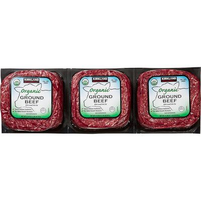 KS Organic Ground Beef 1.34lb 3ct