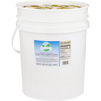 Pickles Kosher Lengthwise Slice 5Gal (Smooth) Bay valley