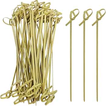 Bamboo Picks Knots 4-1/2in 100/pk