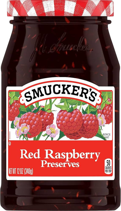 Smuckers Raspberry Preserves Jar