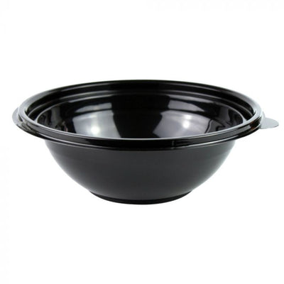 Plastic Salad Bowl Black 24oz 300ct Wolverine
