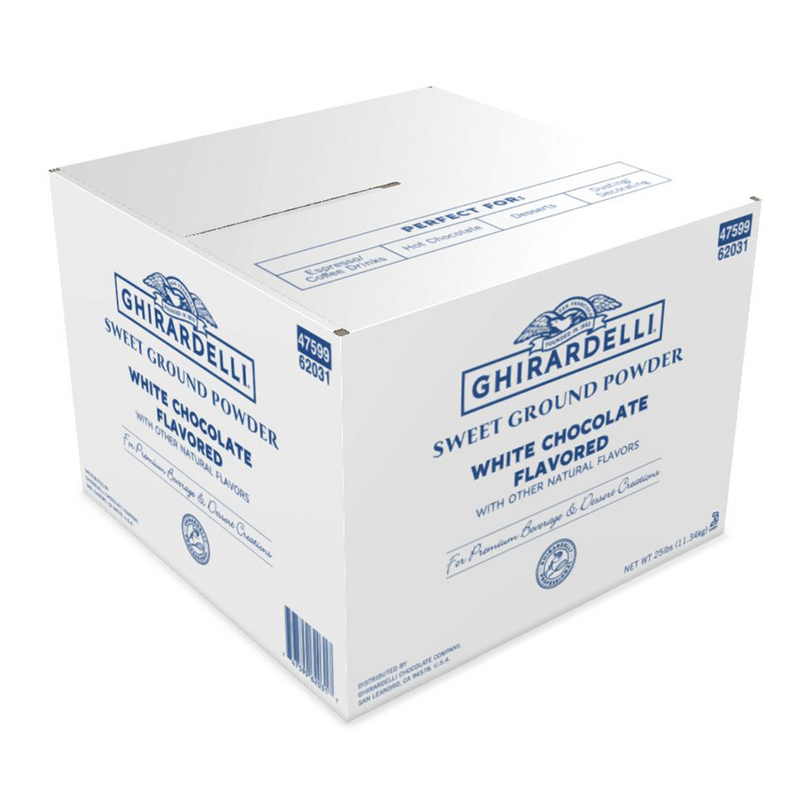 Ghirardelli Sweet Ground White Choc 25lb 62031