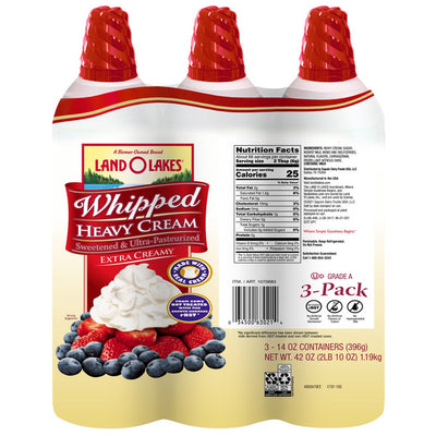 Whipped Cream Cans Land O Lakes 3ct