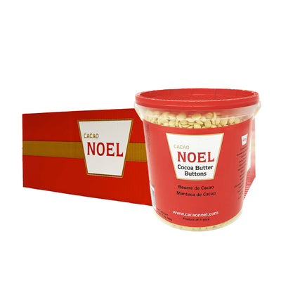 Cocoa Butter Buttons Ivory Cacao Noel 24212 6/3lbs Net Pails