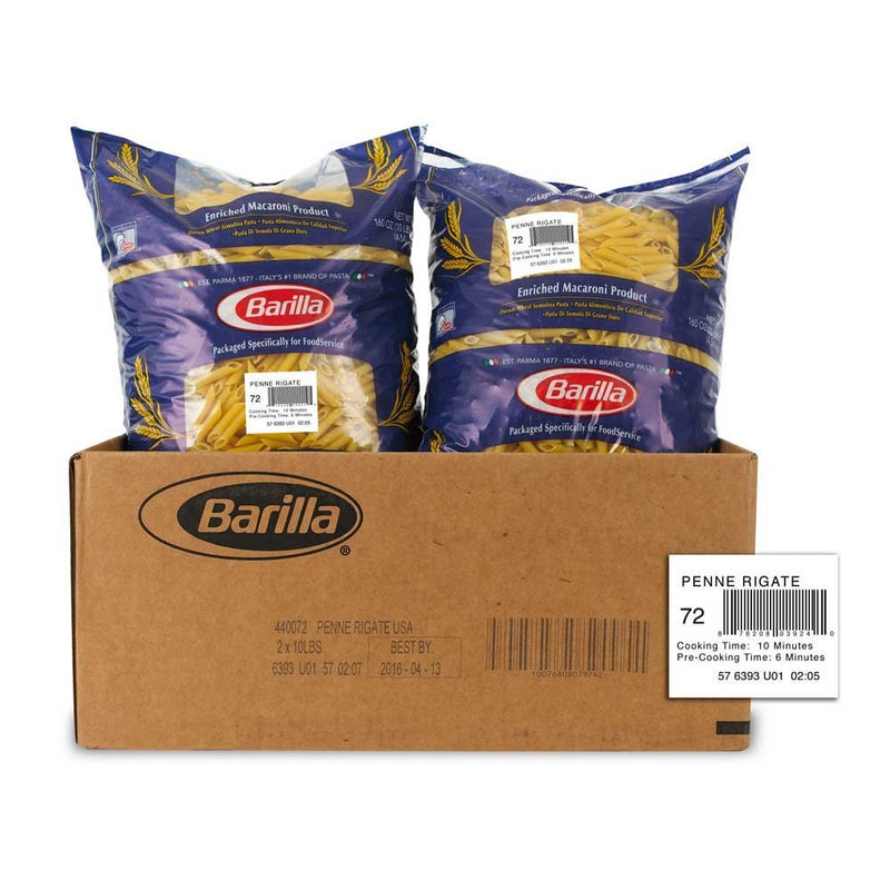 Pasta Penne Rigate 2/10lb Barilla