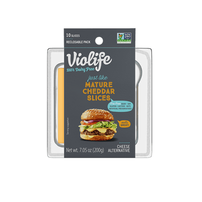 Cheese Sliced Mature Cheddar Violife 8/7.1
