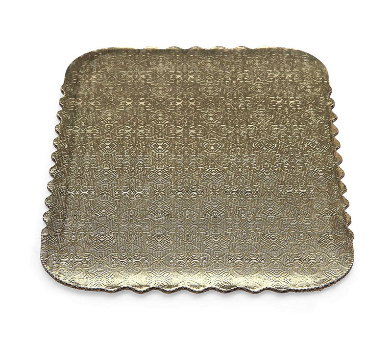 Cake Pad 1/2 Sht corr Scallop 50ct