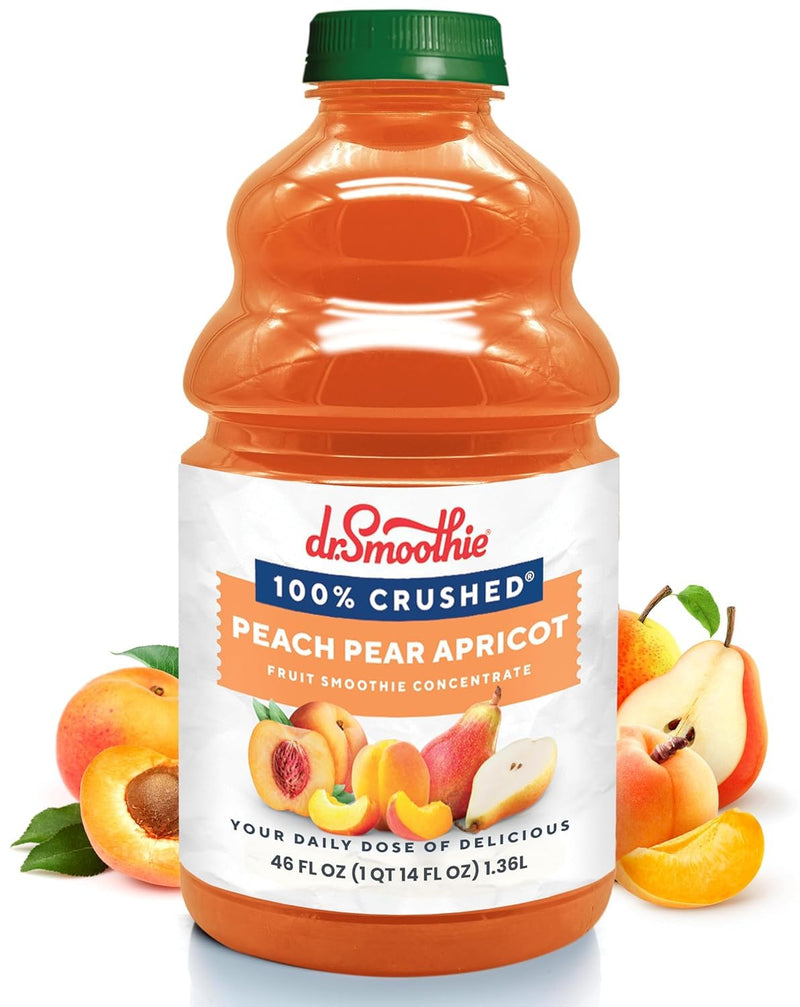 Dr Smoothie Peach Pear Apricot 100% Fruit 6/46oz