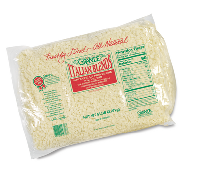 Grande Mozzarella Provolone Mild Blend Diced 6/5lbs