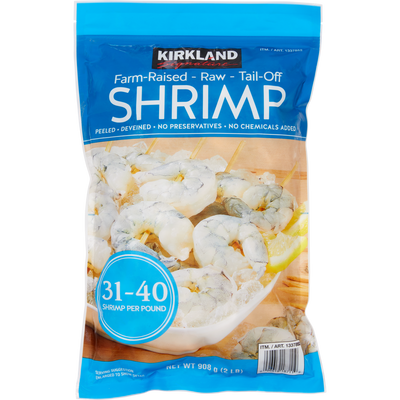 KS Farm-Raised RAW Shrimp Peeled,Deveined 31-40ct 2lb