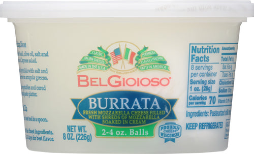 Cheese Burrata Belgioioso 6/8oz