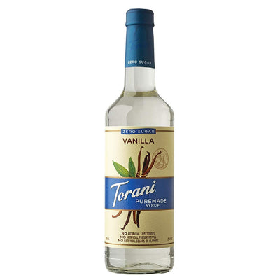 Torani Puremade Zero Sugar Vanilla Syrup 4/750ml