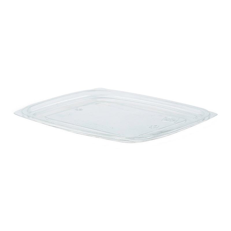 Square Flat Lid Large 48/64oz Plain