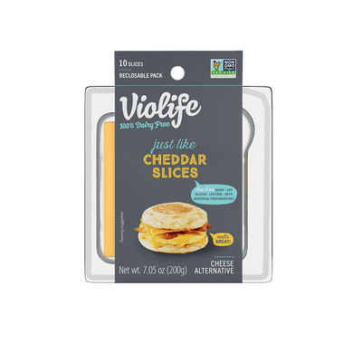 Cheese Sliced Cheddar Violife 8/7.05oz