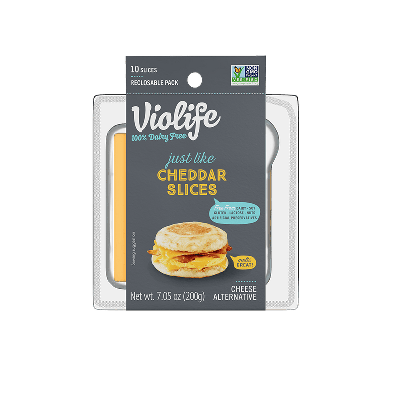 Cheese Sliced Cheddar Violife 8/7.05oz
