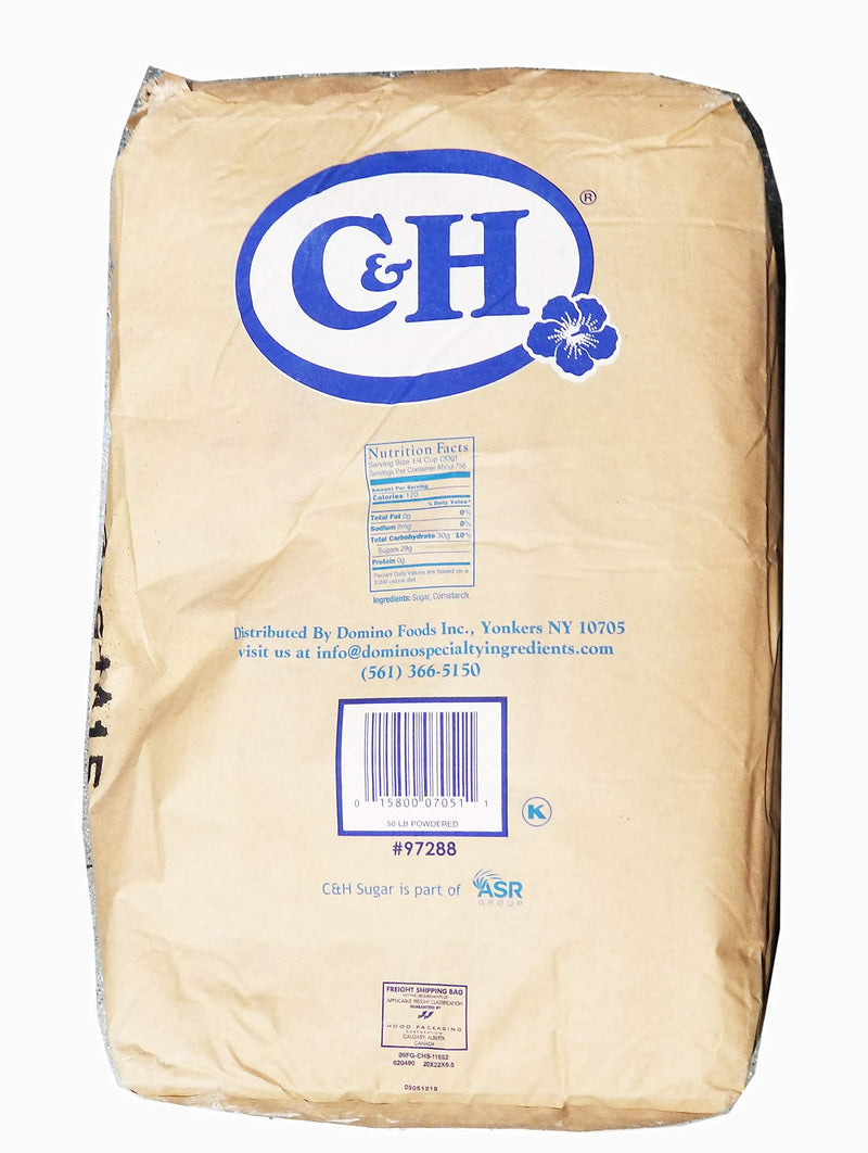 C&H Pure Cane Powdered Sugar 50lb