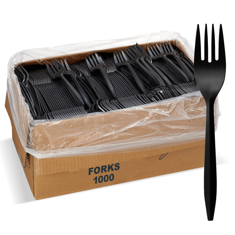 Forks - Heavy Duty Black 1000ct