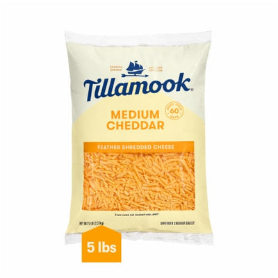Cheese Shredded Med Cheddar 6/5lb Tillamook