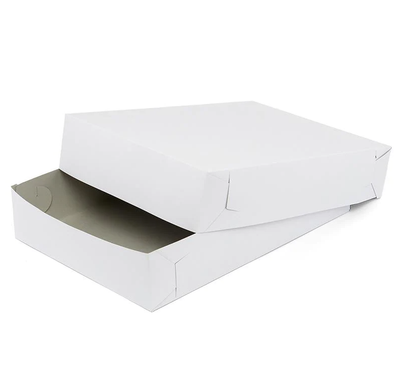 Boxes 1/2 Sheet 19.5x14x4 white 2 piece 100ct