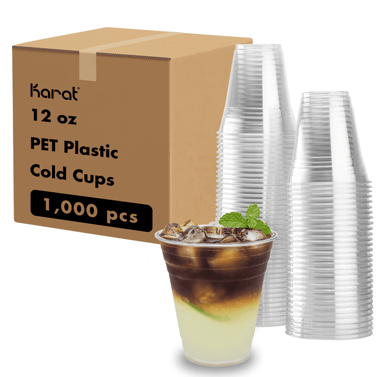Cup Karat 12oz Clear Plastic Cold PET 1000ct Fresh Cup