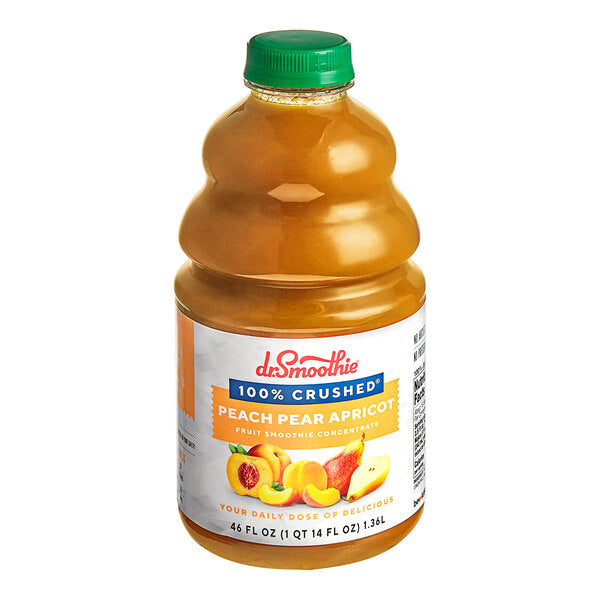 Dr Smoothie Peach Pear Apricot 100% Fruit 6/46oz