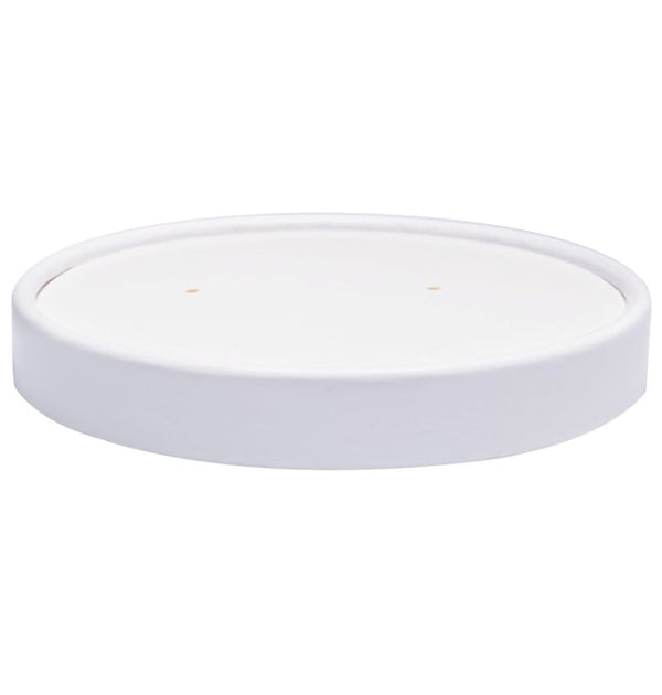 Food Container Lid, Paper Fits 8/16/20oz White 500ct