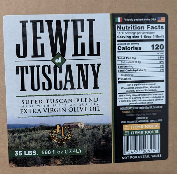 Oil Olive Blend Sogno Jewel Of Tuscany 35lb