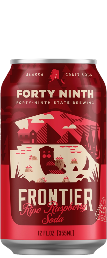 Soda Frontier Ripe Raspberry 6/4pk 12oz 49th State
