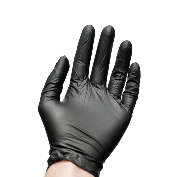 Gloves Synthetic Vinyl Black Small 10/100ct GWBKQV42100