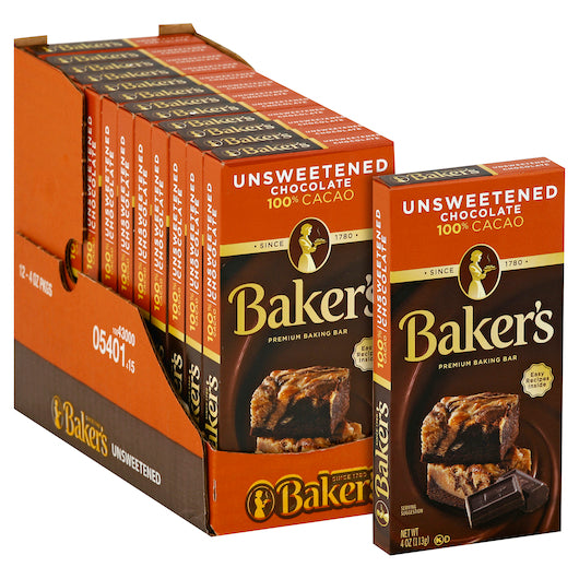 Chocolate Bakers Unsweetened12/4oz