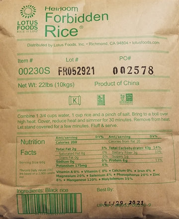 Rice Forbidden 22lb