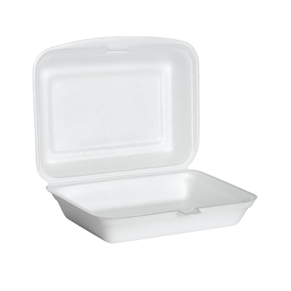 Styro 1-Comp Hinged Container 8X8X3 200ct