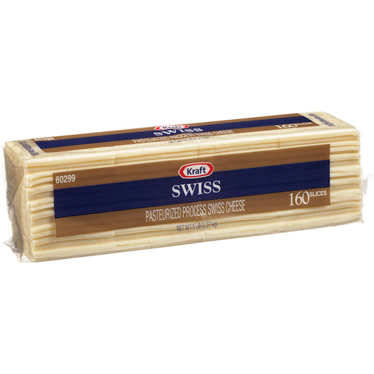 Cheese Sliced 160 Swiss 4/5lb