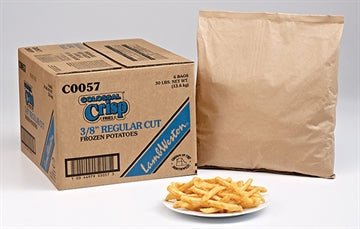 French Fries Colossul Crisp 3/8 cut C0057 6/5lb