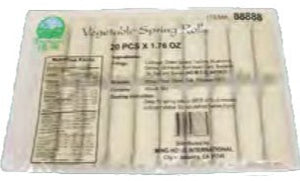 Spring Roll Vegetable Greenland 20pc/1.76oz (10/case)
