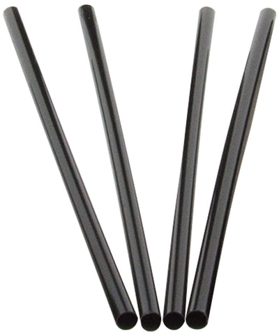 Straws 8" Black Fat 2400ct