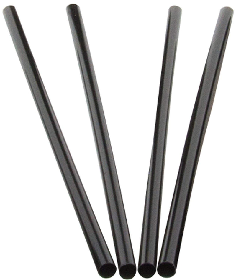 Straws 8" Black Fat 2400ct
