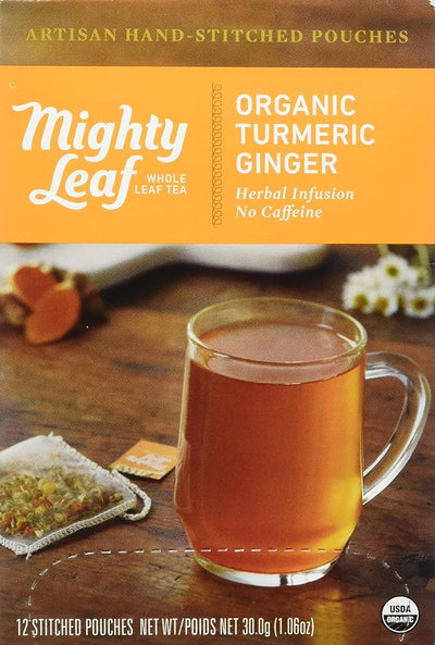 Tea Turmeric Ginger Organic 6/12ct Mighty Leaf
