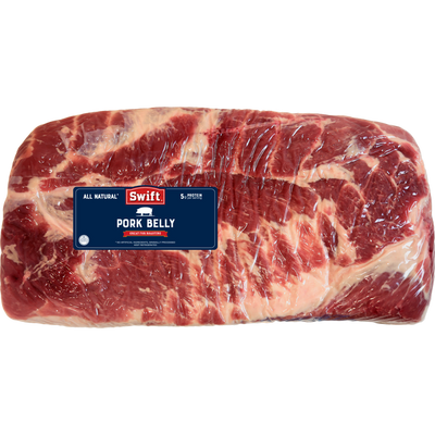Swift Pork Belly Boneless Skinless 11lb
