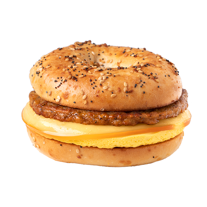 Sandwich Spicy Sausage Egg Cheese on Evrythng Bagel 24ct