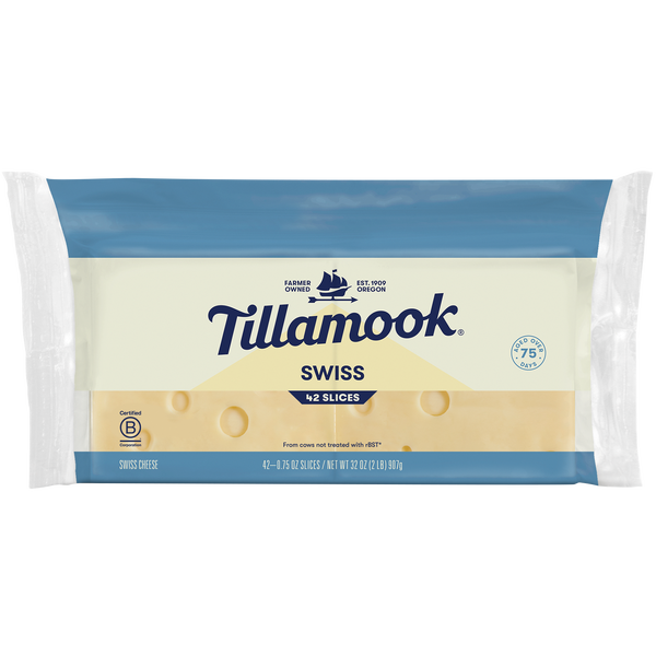 Cheese Sliced Swiss 2lb Tillamook