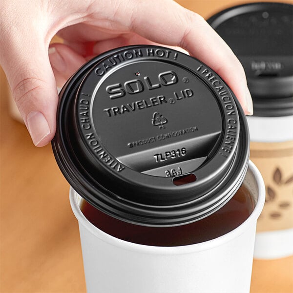 Lid IP - Black Traveler 10-24oz 1200ct (DSB-16)