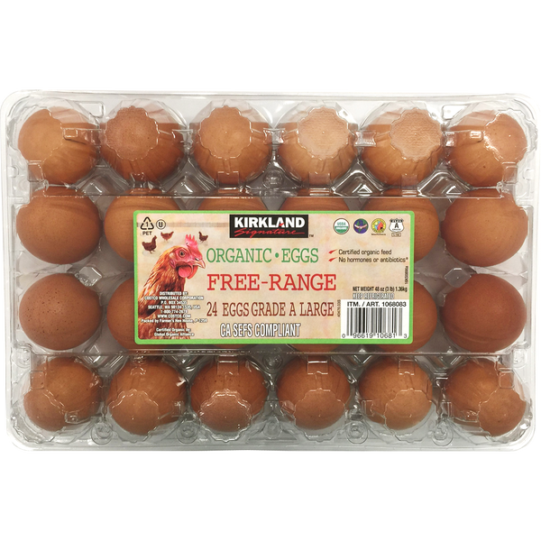 KS Organic Large Eggs Free Range 2 Dozen